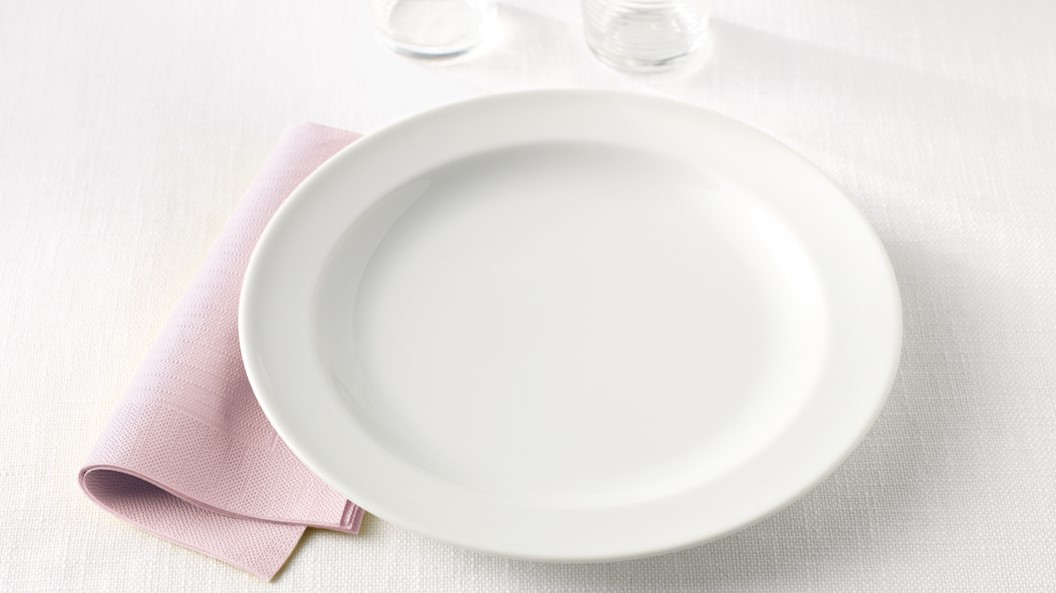 Ein leerer Teller.