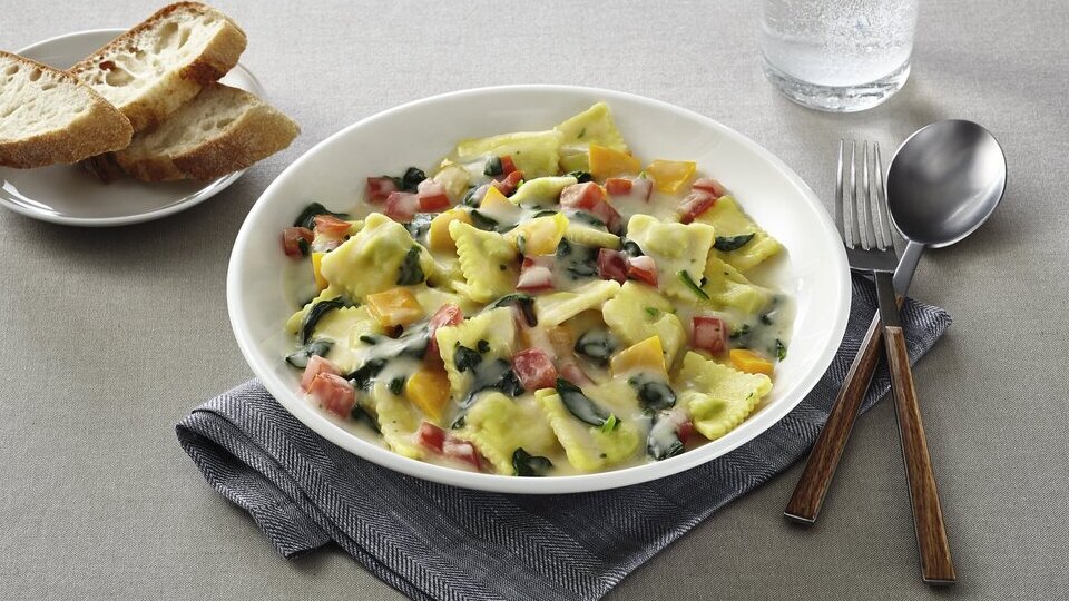 Gefüllte Gemüseravioli