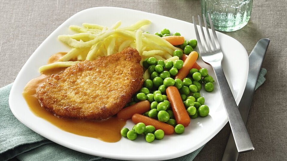 Schweineschnitzel in Rahmsoße