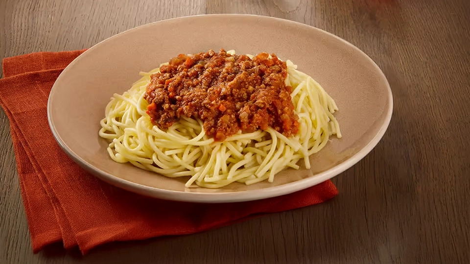 Vollkorn-Spaghetti mit Bolognese 